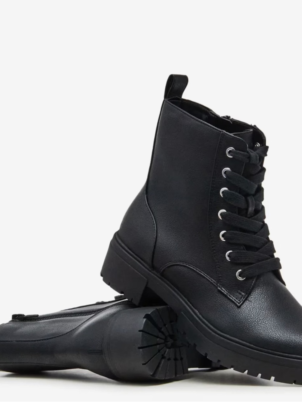 Mix No. 6 Nolene Women's Black Lace-Up Combat Boots